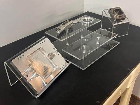 Custom heat bending and plastic fabrication of custom display